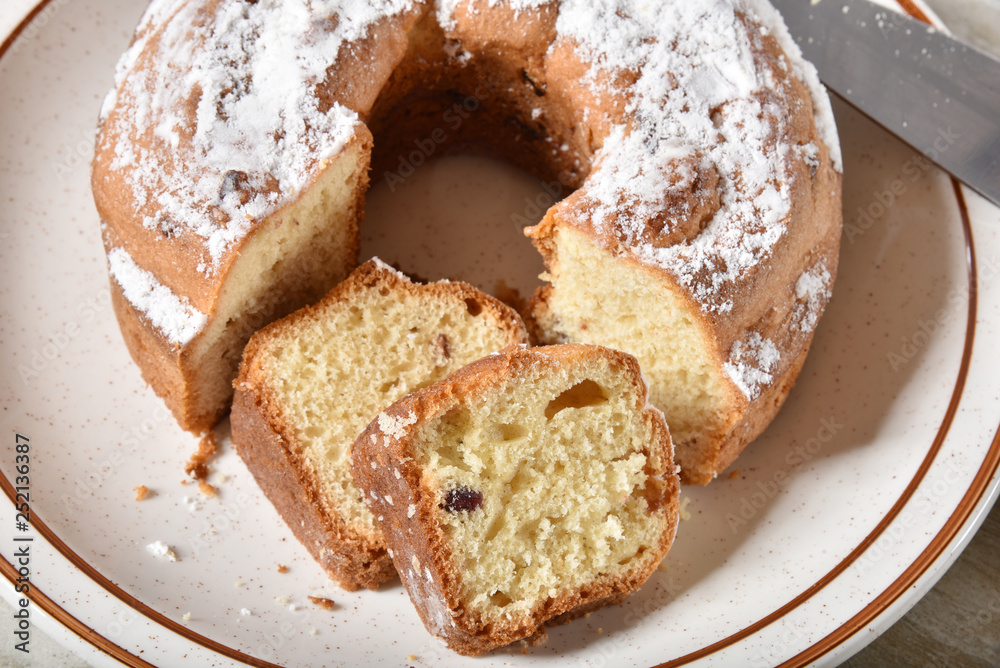 Canvas Prints cranberry bundt cake slices