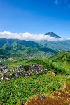 Indonesia, Java, Overlook over the Dieng Plateau