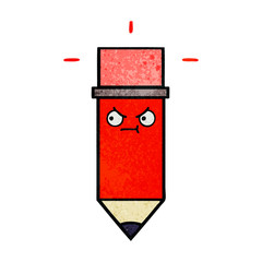 retro grunge texture cartoon pencil