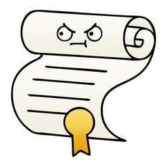 gradient shaded cartoon contract