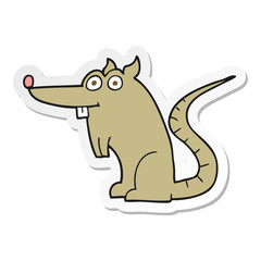 sticker of a cartoon rat