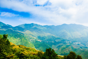 Mountain scenery in autumn