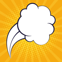 cloud expression with smoke pop art style