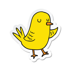 sticker of a cartoon bird