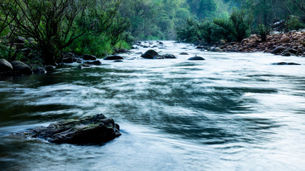 Fototapeta premium Long exposure of river in the forest Thailand
