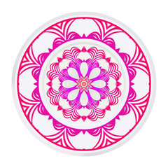 Floral Mandala. Vector Illustration. Repeating Sample Figure And Line. For Fashion Interiors Design, Wallpaper, Textile Industry. Anti-Stress Therapy Pattern