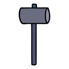 cartoon doodle of a mallet