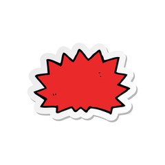 sticker of a cartoon comic book explosion