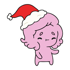 christmas cartoon of kawaii ghost