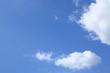 cloud on clear blue sky background