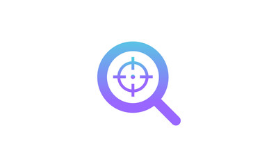 vector icon. search and target icon concept. modern gradient style