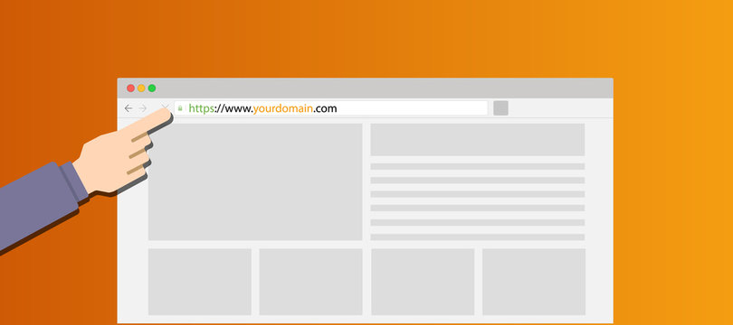 Domain name Website Illustration