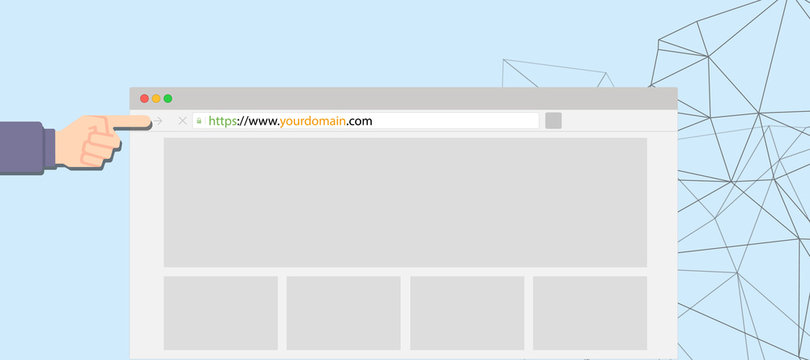 Domain name Website Illustration