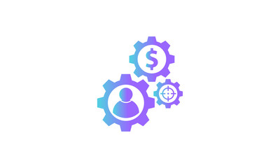 Fototapeta premium vector icon. setting gear icon concept. modern gradient style vector icon