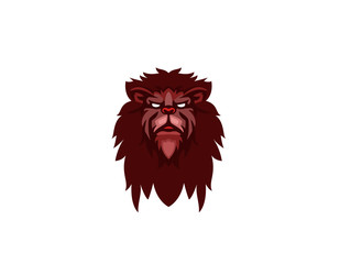 Angry Creative Lion head logo
