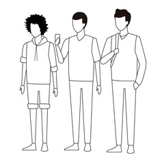 casual people cartoon
