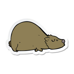 sticker of a cartoon bear