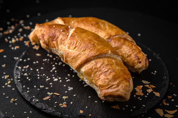 Sweet Soft Buns. Puff pastry envelope with potatoes, cottage cheese, meat, mushrooms or cabbage. Bakery