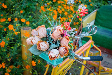 Colorful Flowers on a Bike