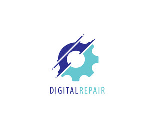 Digital repair logo