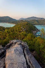 Thai Island with Rocky Coast and Beautiful Sky