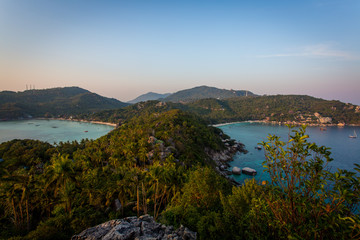 Thai Island with Rocky Coast and Beautiful Sky