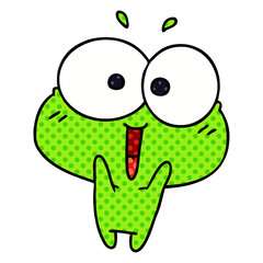 cartoon kawaii excited cute frog