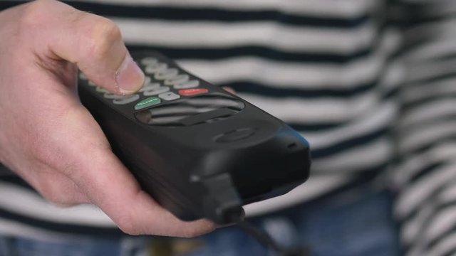 80s 90s cell phone taking a call by pulling the antenna out. Vintage technology