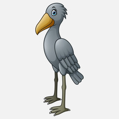 Fototapeta premium Cartoon Shoebill character