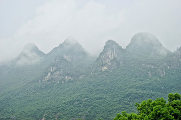 Guilin, Day li River, cruise, Karst, montain, sugarloaf, yangshuo, china, asia