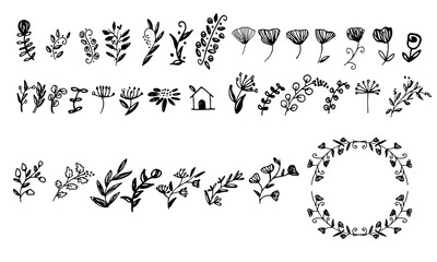 floral vector logo