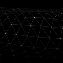 Black neural network illustration