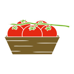 cartoon doodle of a box of tomatoes
