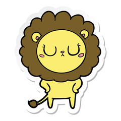 sticker of a cartoon lion