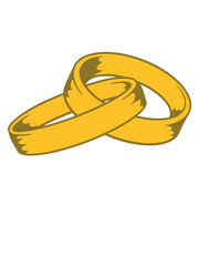 2 verbundene ringe verkettet heiraten hochzeit schmuck junggesellenabschied gold paar liebe verliebt antrag verlobt frau mann pärchen clipart design