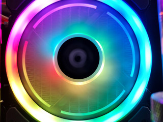 Pc processor cooler with neon lights