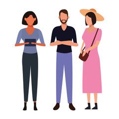 Fototapeta premium casual people cartoon