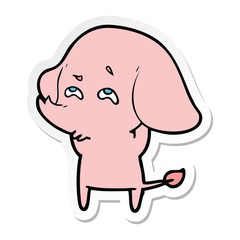 sticker of a cartoon elephant remembering