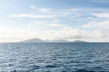 Far away island in  ocean