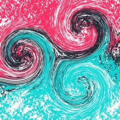 Color mix, abstract marble painting, fashion print, natural background - Illustration