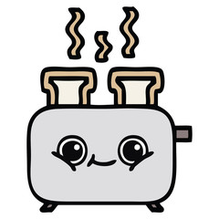 cute cartoon of a toaster