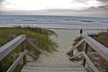 beach walkway and entrance