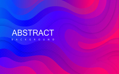 Pink and blue spectrum card with abstract wavy pattern.