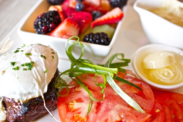 brunch plate steak and eggs