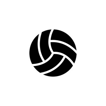 volley ball glyph vector icon