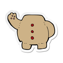 sticker of a cartoon teddy bear body