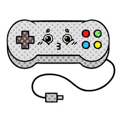 comic book style cartoon game controller