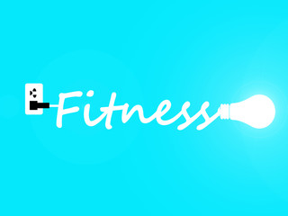 Naklejka premium Fitness light bulb design