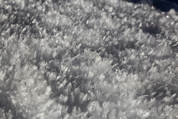 Close up picture of Crystal Snowflake during a sunny winter day. Taken in British Columbia, Canada.