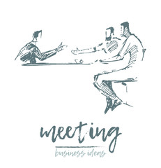 Business people meeting team work concept vector